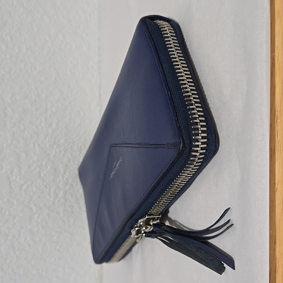 Balenciaga Papier Continental Zip Around Wallet Indigo Blue - Picture 3 of 12